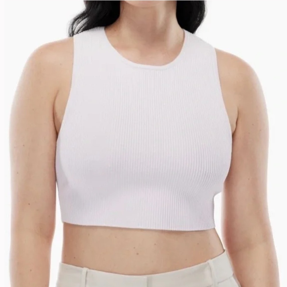 BNWT Aritzia Babaton Sculpted Knit Racer Cropped Tank